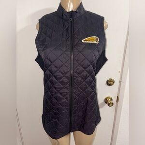 Indian Motorcycle Women’s Quilted Black Vest Size Large NWT